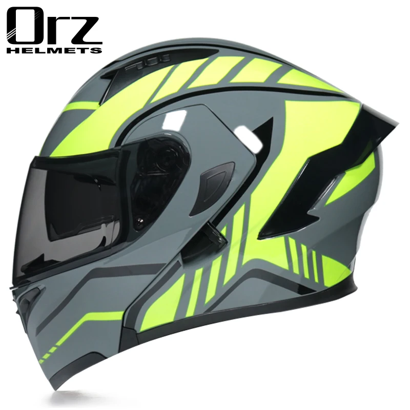 

High Quality Motorcycle Helmet Dual Lens Flip Racing Helmet Men's Knight Head Protector DOT Approved