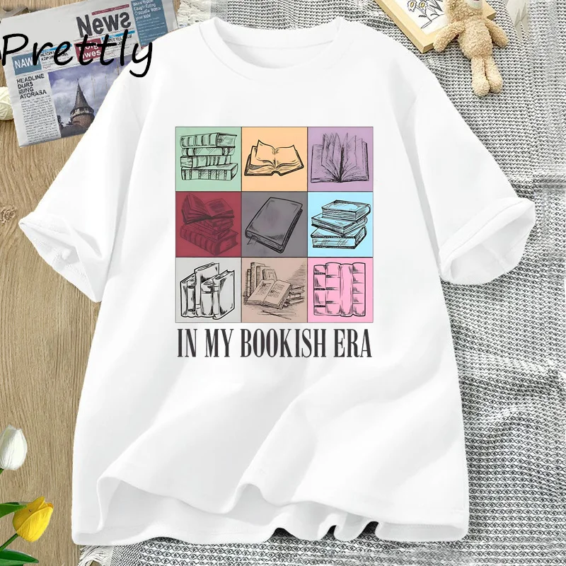 In My Bookish Era T-shirt Retro Romance Smut Reader Graphic T-shirts Book Lover Bookish T Shirt Summer Cotton Woman Clothes Tops