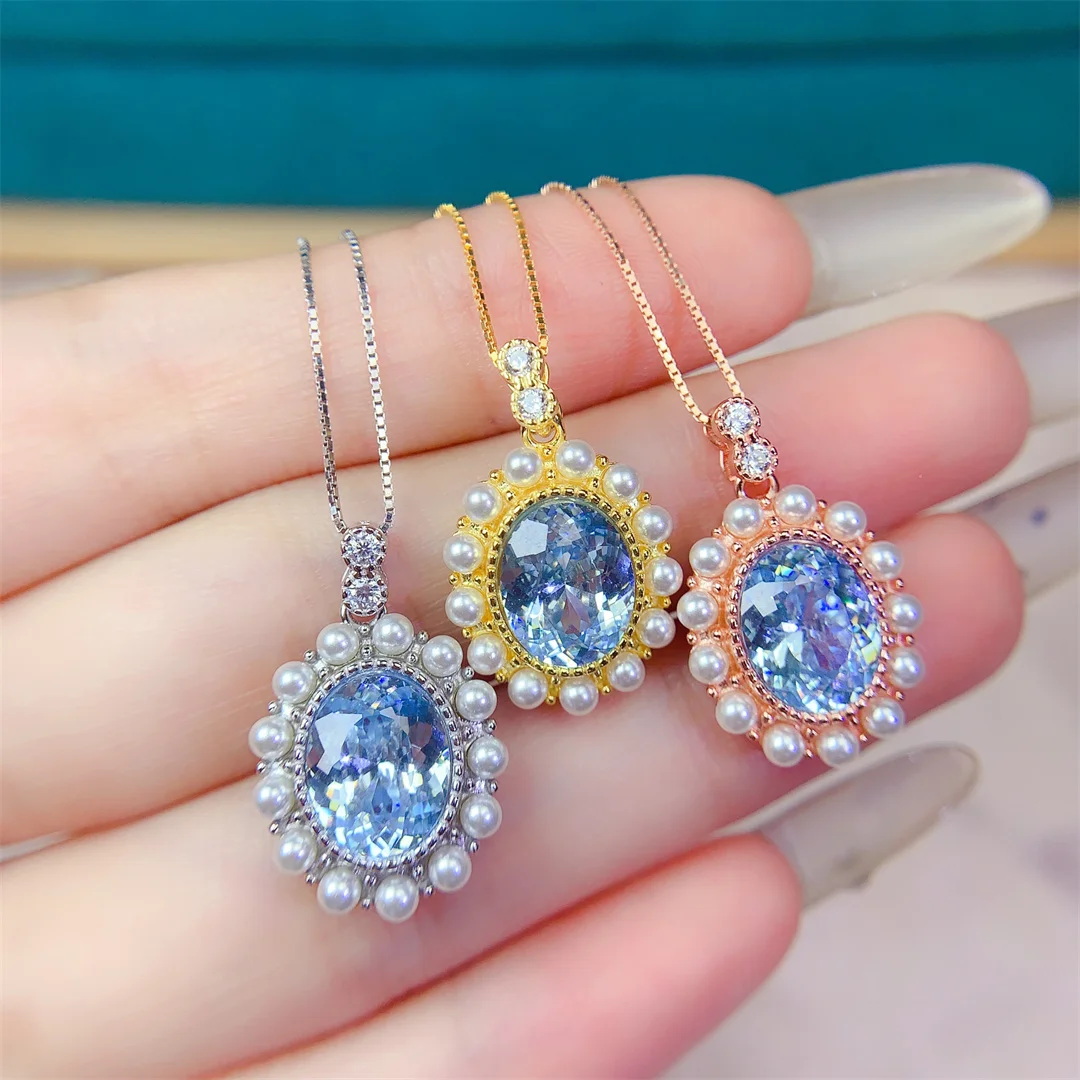 Vibrant Peach Topaz S925 Sterling Silver Necklace Gorgeous Handmade Jewelry for A Warm and Radiant Elegance Symbol