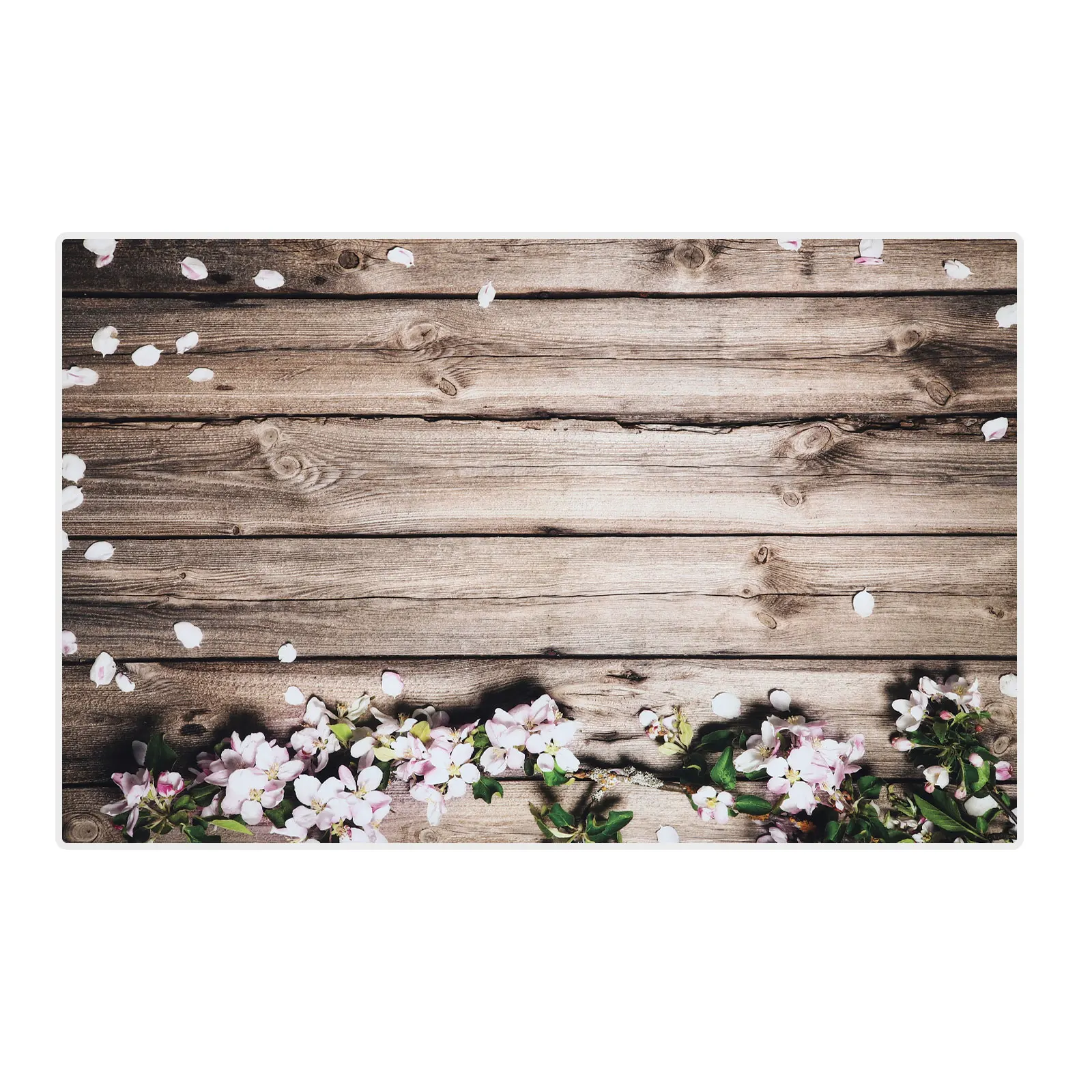 

Romantic Floral Wood Grain Photography Background Cloth for Valentine Wedding Birthday Christmas Party Decoration Photo Prop