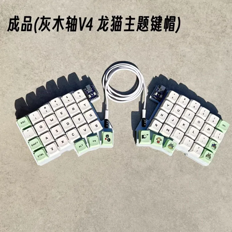 

Silakka54 Комплект разделенной клавиатуры Флакон/Qmk Проводная пользовательская горячая замена Эргономичная игровая механическая клавиатура для левой и правой руки Аксессуары