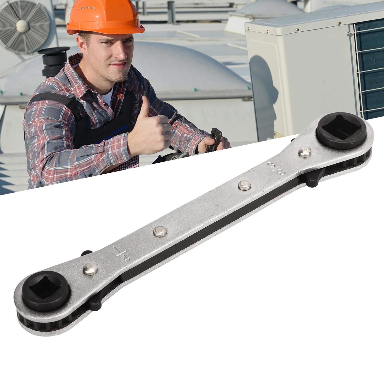 Ratcheting Service Wrench Refrigeration  Wratchet Spanner Tool for Air Conditioning Repair  Service Wrench