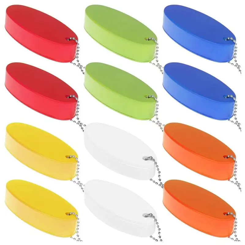 Foam Floating Keychains 12 Pack Random Color Water Resistant Key Holders for Boating Kayaking Fishing Beach Vacation