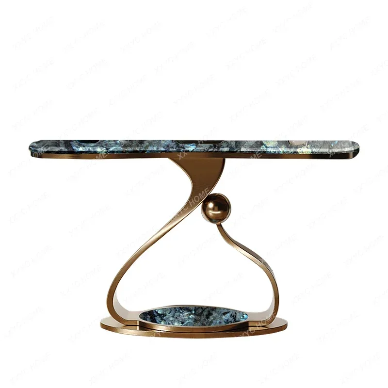 A Light luxury luxury stone home marble entrance table simple plan