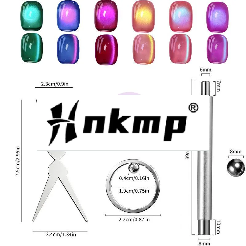 4Pcs Nail Magnet Tool Set Cat Eye French Tips Cat Eye Magnets Nail Magnet Stick Cat Eye Gel Polish Magnets Tools Manicure