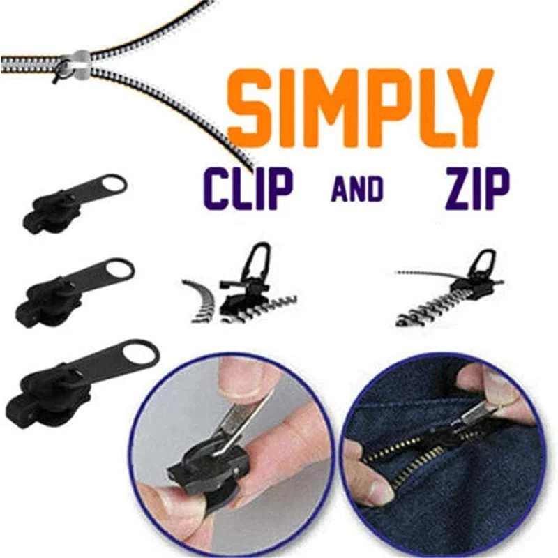 6/36pcs Fix Zip Puller Universal Instant Zippers Fix Zipper Repair Kit Replacement Zipper Pull Slider For DIY Sew Accessories