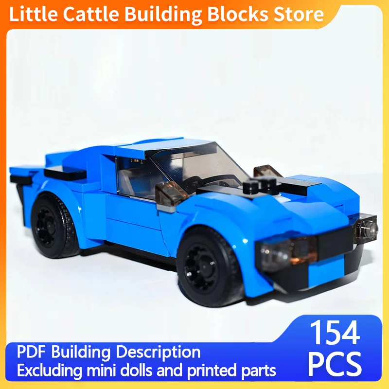 City Car Model MOC Building Bricks American Muscle Speed Car Modular Technology Children Holiday Gifts Assemble Toys Suit