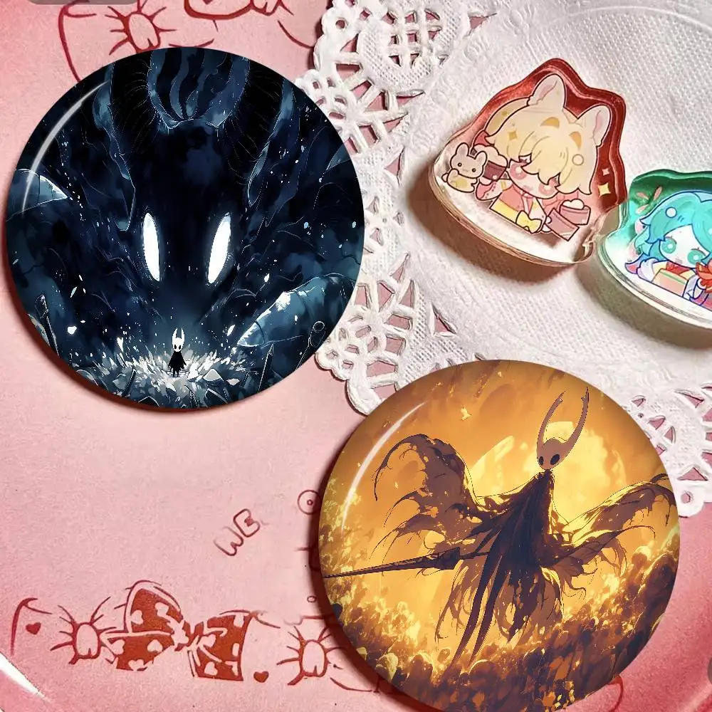 Hollow Knight Game Tinplate Pin Button Custom Anime Role Old-school Brooch Cartoon Collar Badge Jewelry Gift Fans