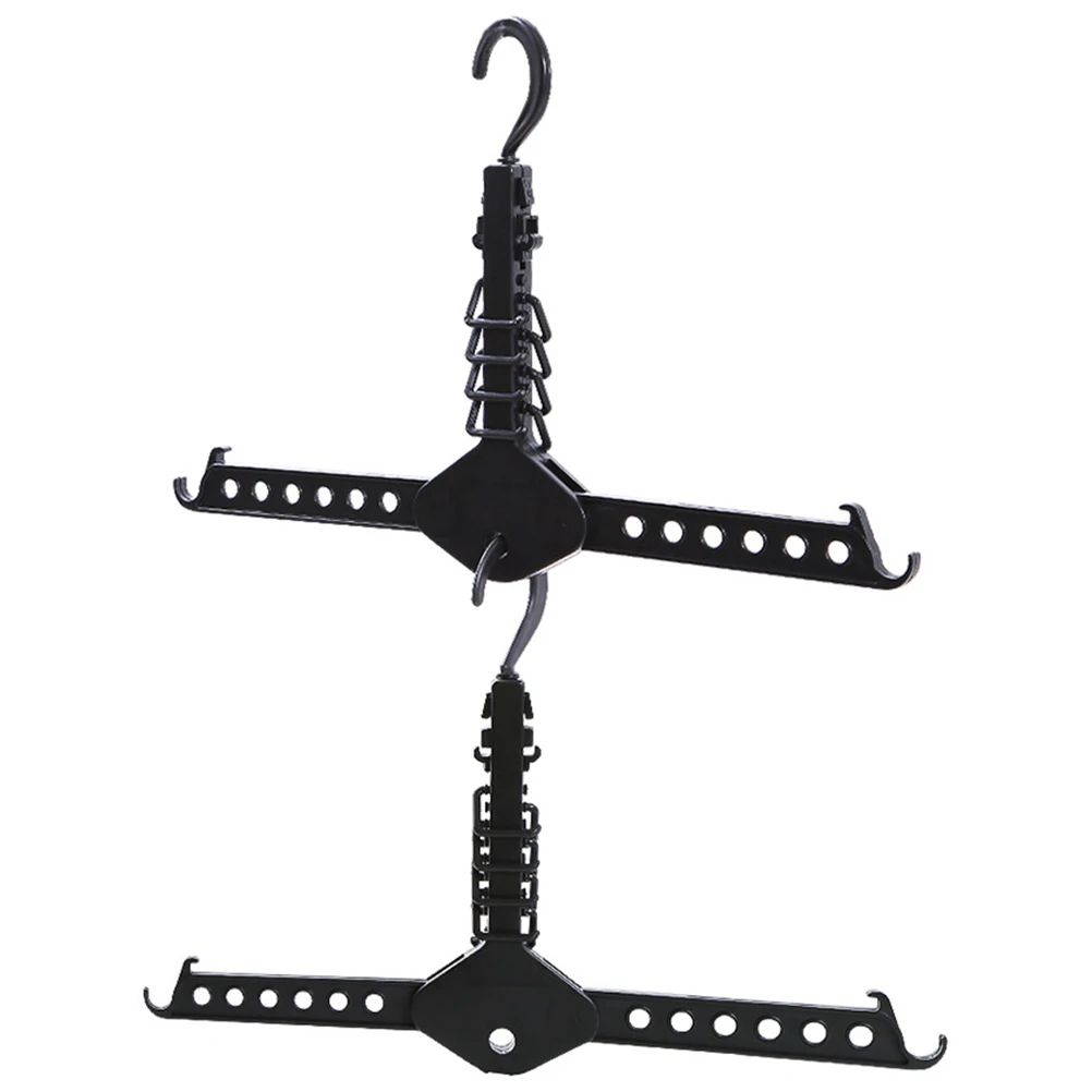 

3PCS Folding Hanger Clothes Drying Rack Storage Laundry Hangers PP Material Smooth Edge Wardrobe Space Saving Rotatable