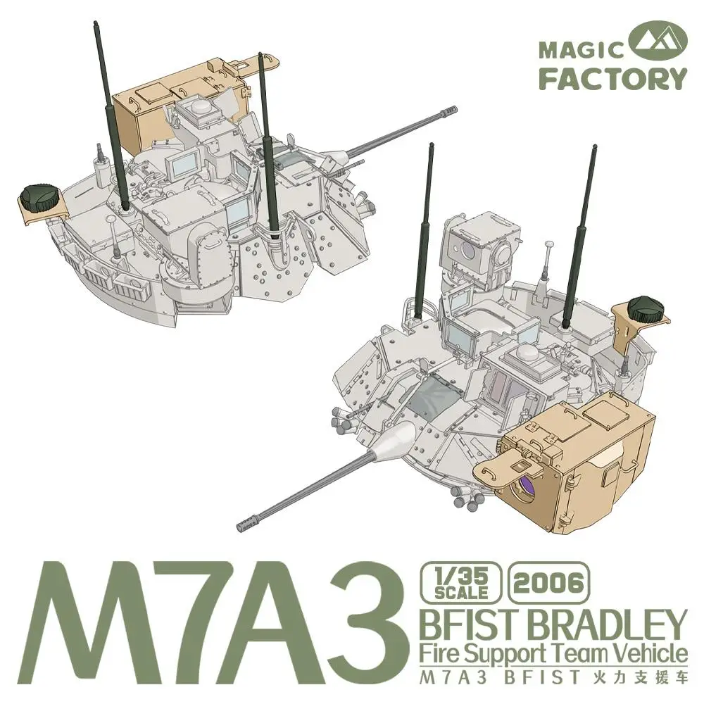 MAGIC FACTORY 2006 1/35 Scale M7A3 BFIST BRADLEY Fire Support Team Vehicle Model KIt