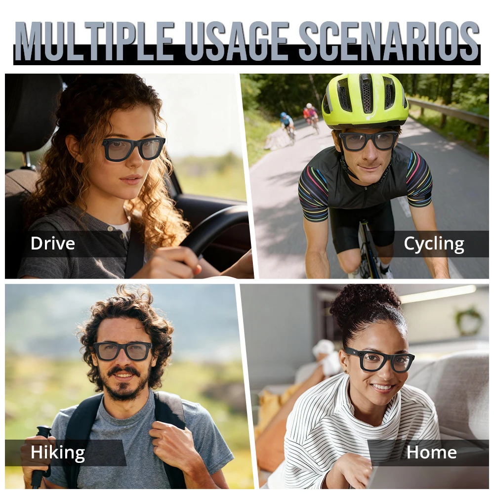 مشابك HiBloks المتغيرة الألوان لـ Ray-Ban Meta Wayfarer RW4006/RW4012 Gen 1 & 2 مقاس M 50-22 نظارات شمسية مستقطبة