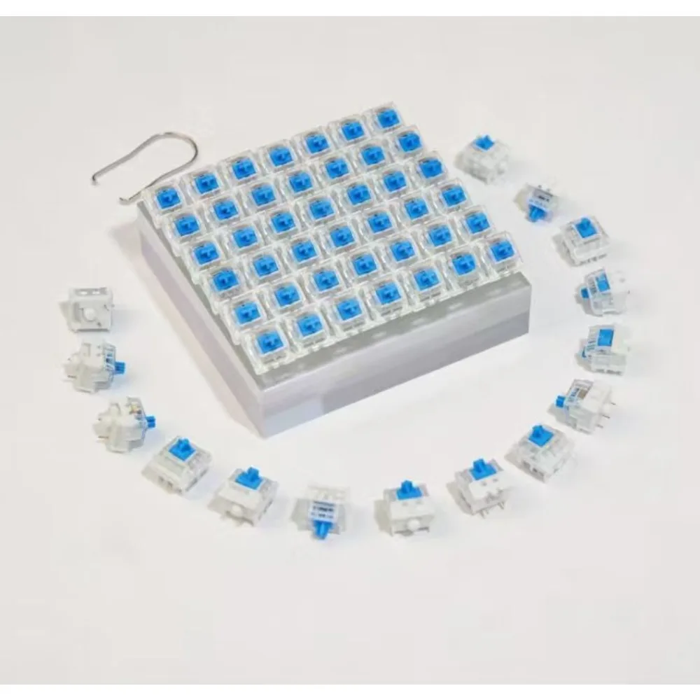 50pcs/100pcs Practical Blue/Black/Red/Brown Switches Mechanical Keyboard DIY Hot-Swappable Cross Stem-Included Keycap Puller