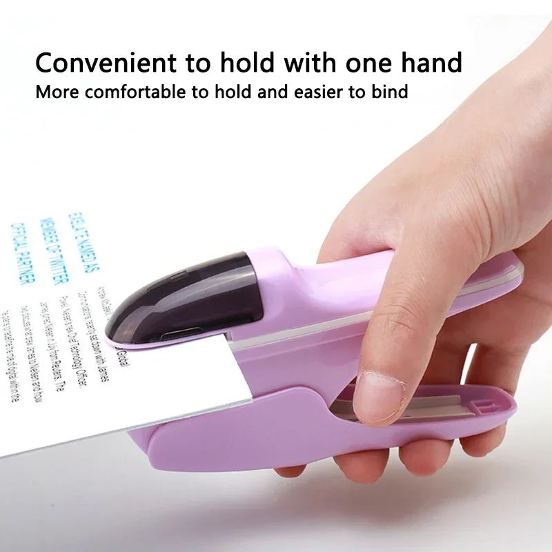 1PCDesktop Stapleless Stapler For Fixing Up To 8 Sheets For Home School Office Desktop Stapler Ticket Paper And Document Binding