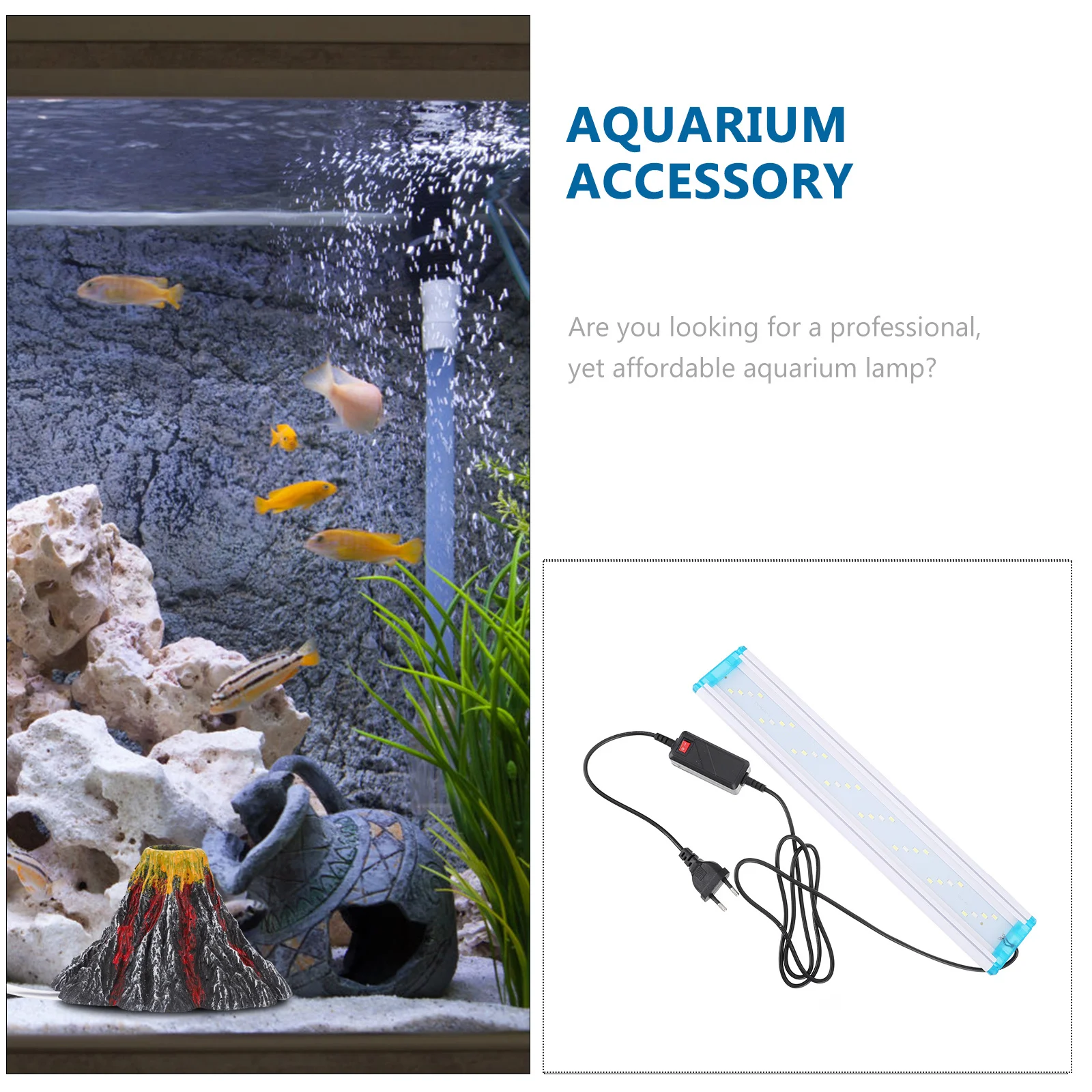 

1Pcs Aquarium LED Light Fish Tank Landscaping Lamp High Penetration Long Service Life for Aquatic Plants and Animals Growth