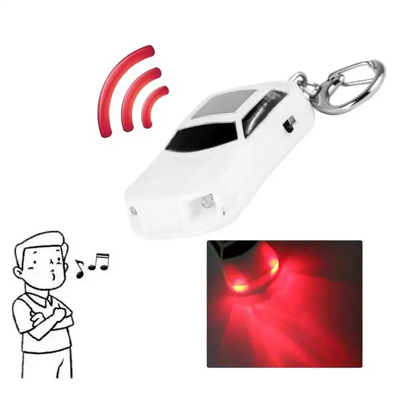 Car Shape LED Anti Lost Key Finder Find Locator Keychain Whistle Beep Sound Control