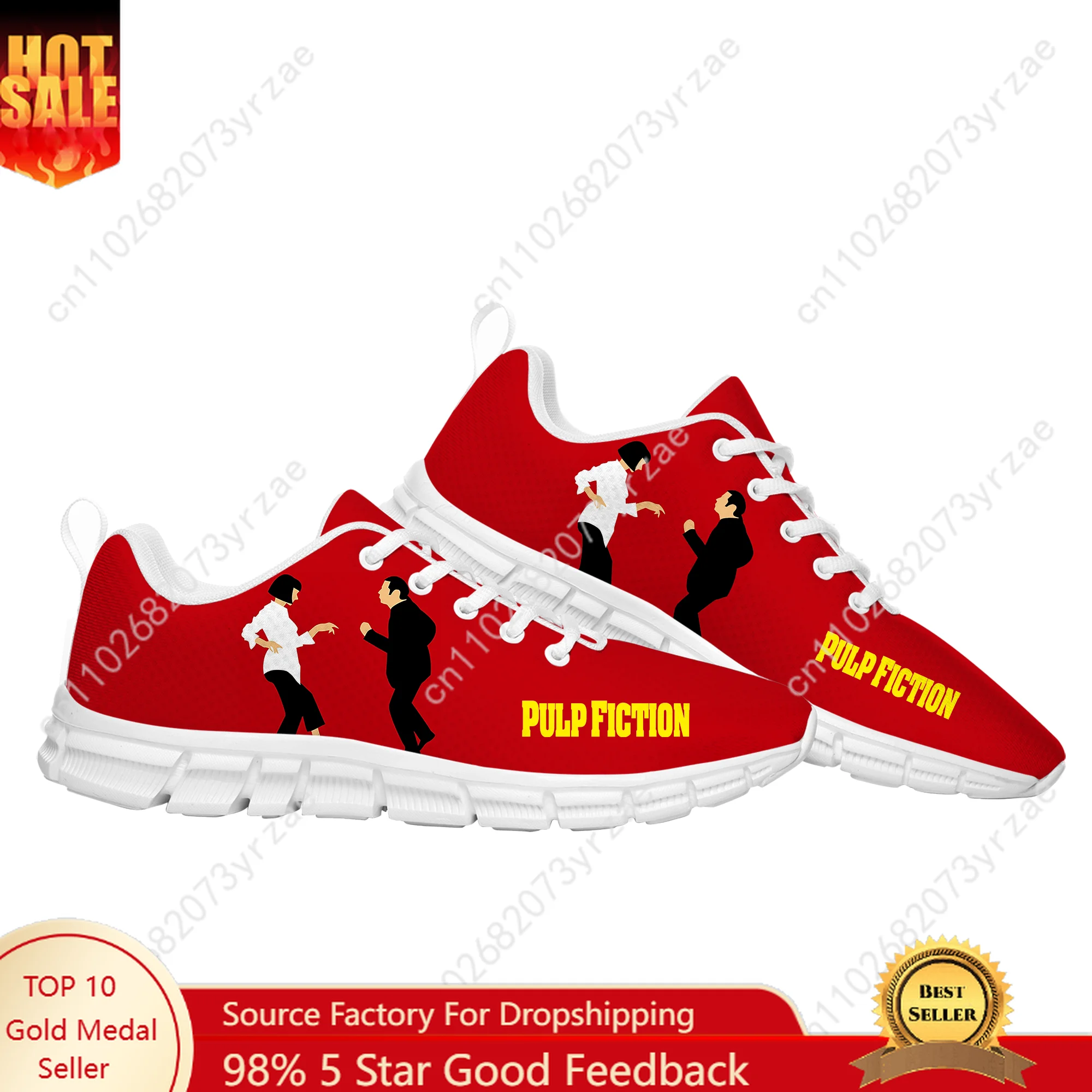

Pulp Fiction Sneakers Mens Womens Teenager Customized Sports Shoes High Quality Fashion Casual Pattern Print Custom Made Shoes