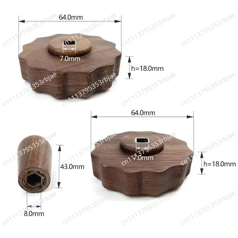 Suitable for ROCKET Rocket APP/R58/V60 Semi-Automatic Coffee Machine Walnut Modification Kit Knob Pull Rod
