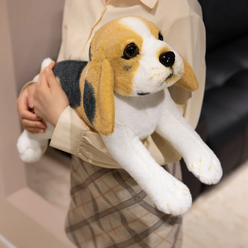 Lebensechte Beagle Plüschtier Flauschige Kuscheltiere Hund Weiche Puppe Echte Hund Home Decor Kinderspielzeug Geburtstagsgeschenk für Hundeliebhaber