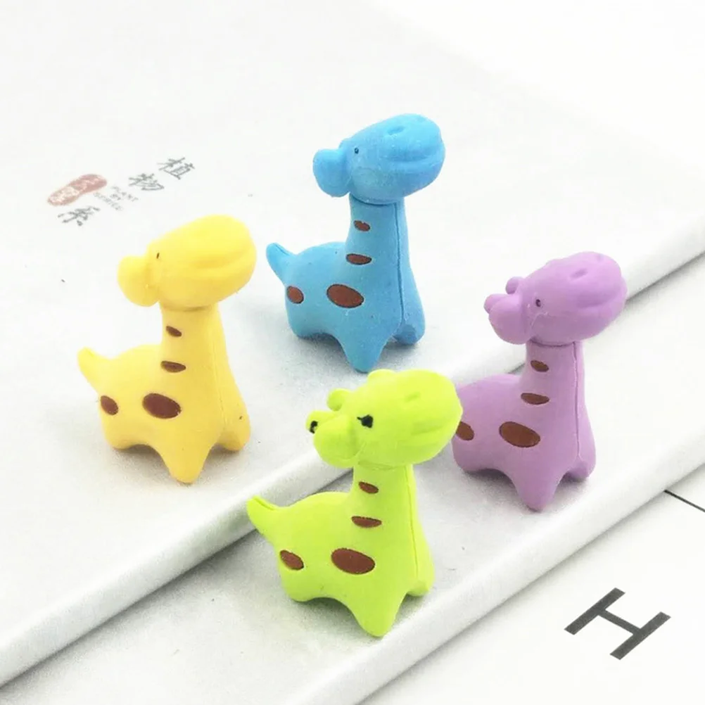 15 Pcs Eraser Erasers for Kids Colorful Aldult Awards Gift Bag Child Giraffe Detachable