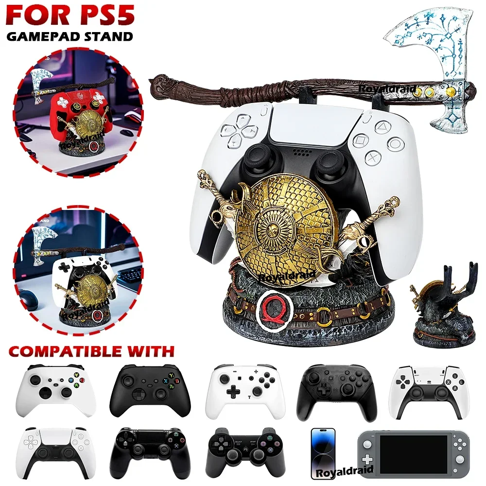 Controller Storage Bracket God War Game Controller Stand for PS4/PS5/Switch Universal Desktop Display Stand Mobile Phone Holder view 2