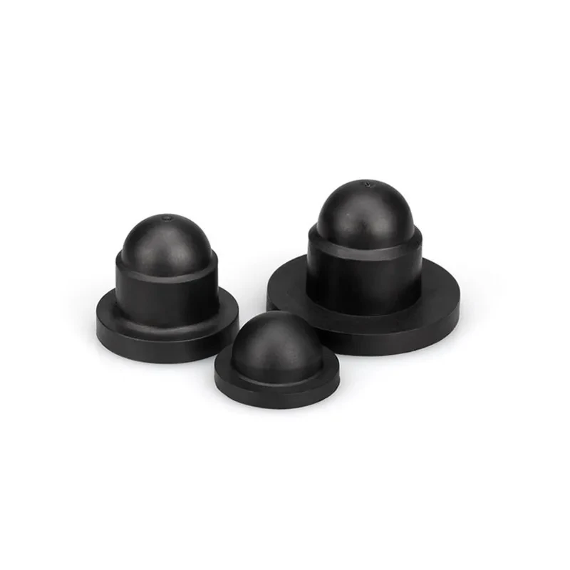 20p PE Bolt Cover Screw Caps Hex Cap Dome Plastic Bolt Nut M8 M10 M12 Black Nylon Insert Locknut Anti-Rust Protector Cover