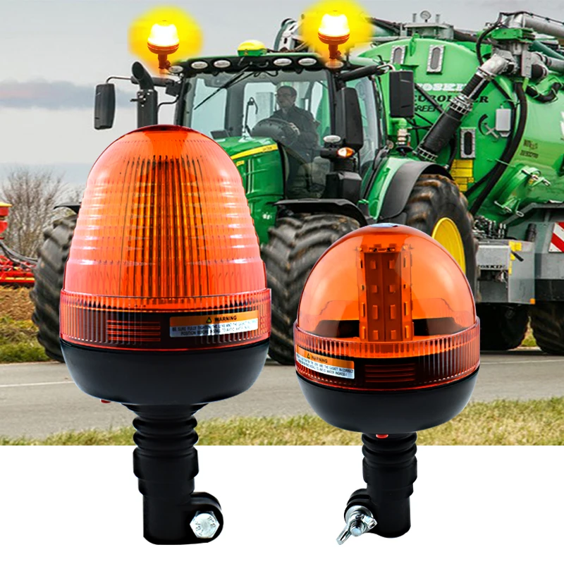 Flexible Mount Amber tractor Agricultura Deere Strobe Warning Light Beacon Flashing Emergency Signal For Truck Trailer