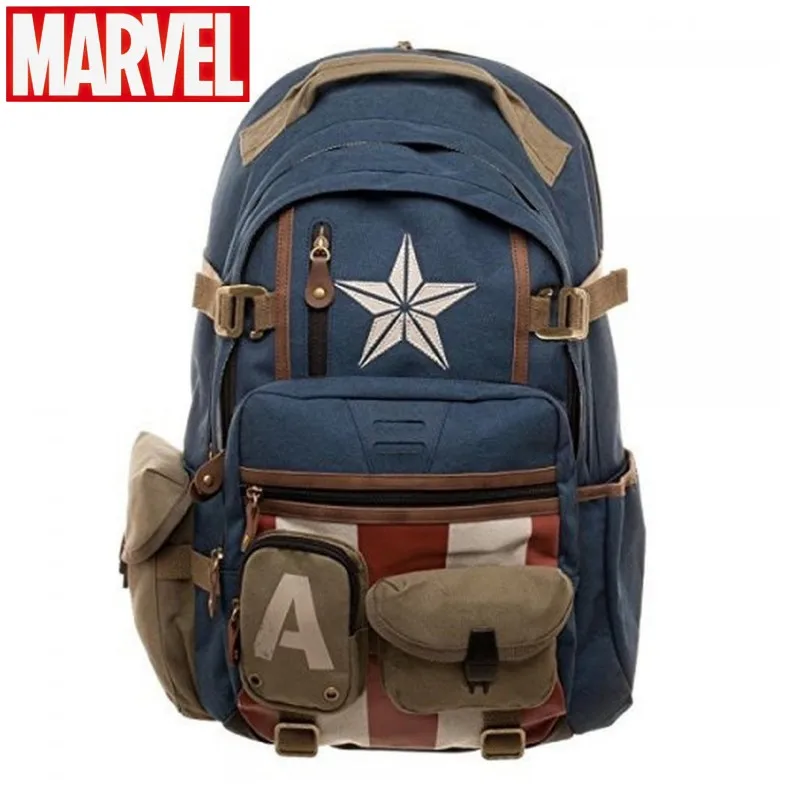 Marvel Avengers Deadpool Batman Captain America Backpack  Anime Cartoon Backpacks Leisure Outdoor Travel High Capacity Backpack