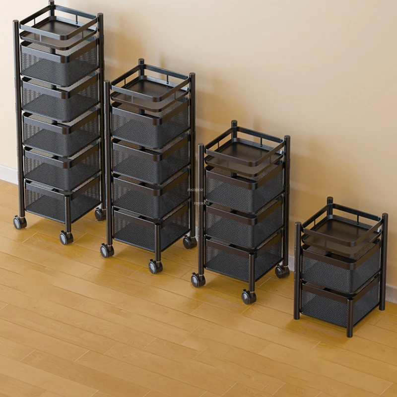 

Kitchen Trolleys Rotating Rack Multifunctional Floor Snack Basket Multi-layer Kitchen Islands Storage Racks Kitchen Furniture