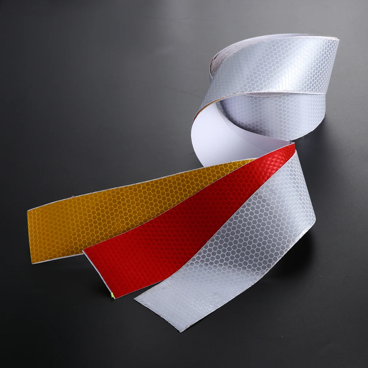 3 rollen 300 x 5 cm reflecterende tape waarschuwing veiligheidsbarrière sticker waterdicht voor bouw wegwerkzones loopgraven