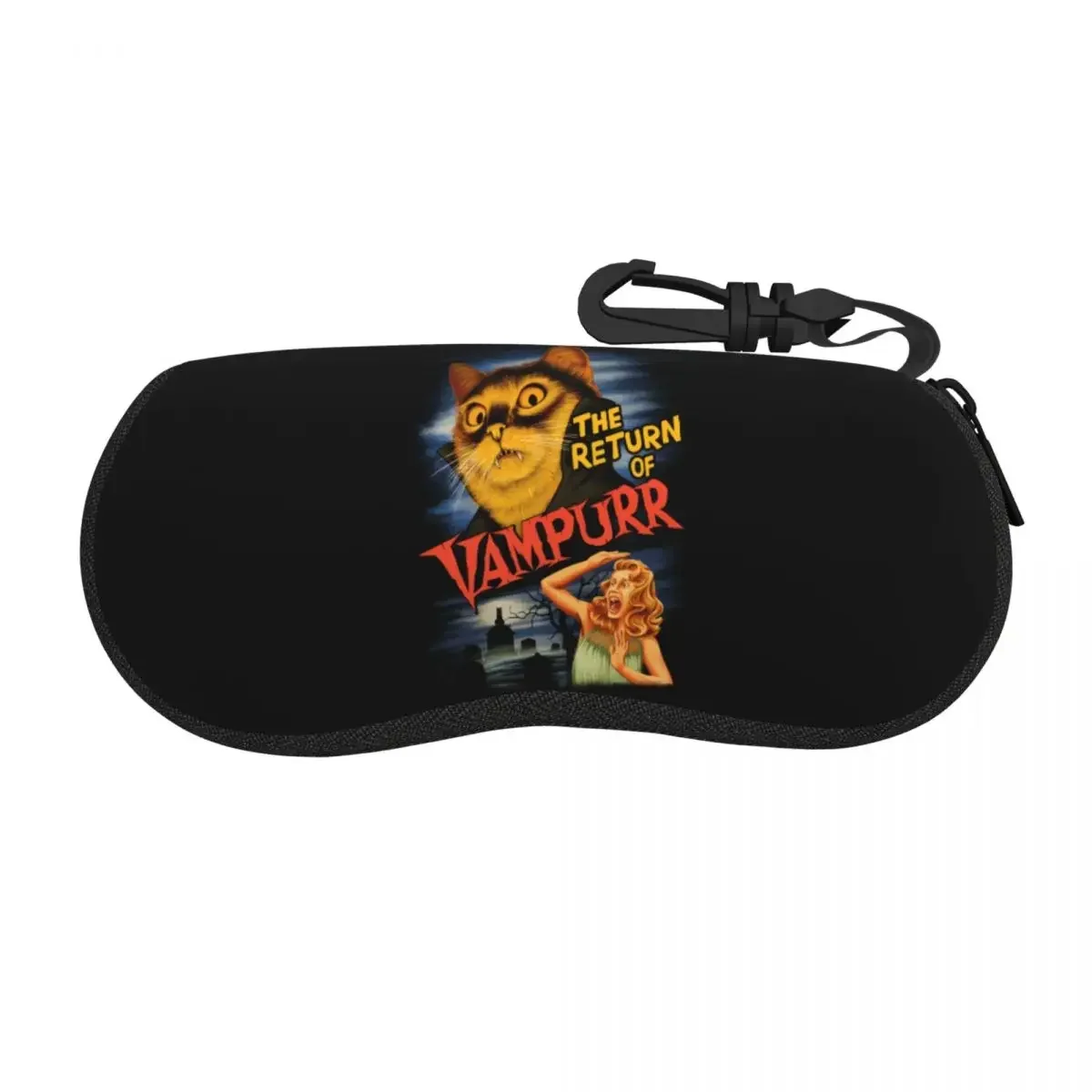 

Чехол для очков на Хэллоуин с изображением кошки, чехол для очков для женщин и мужчин, милый чехол для очков «Возвращение вампры, монстр», чехол для солнцезащитных очков