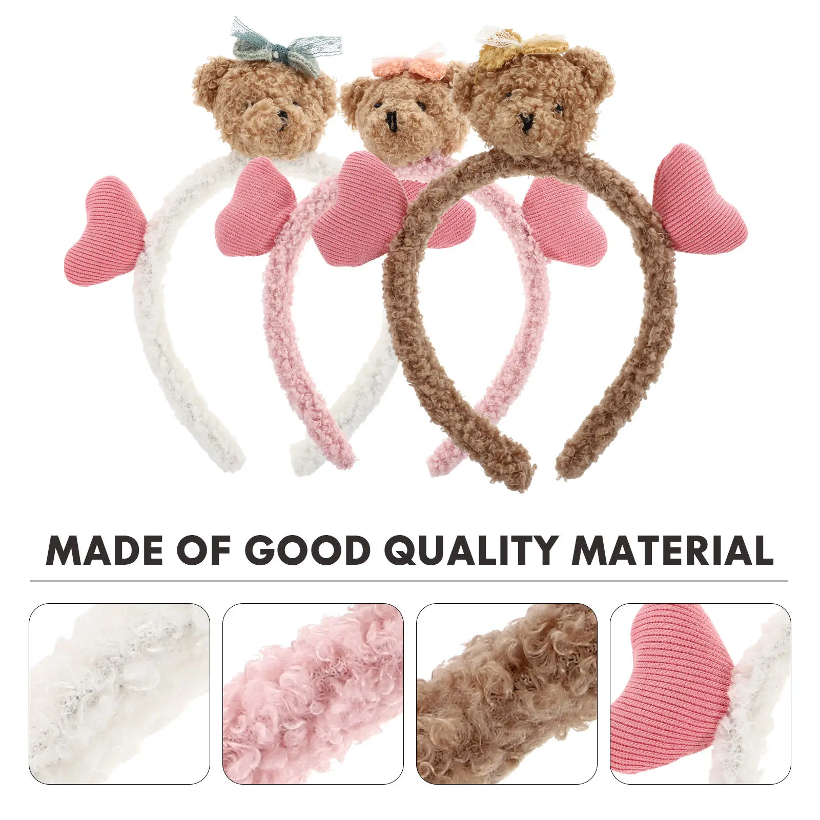 

3Pcs Ear Headbands Creative Girls Hair Hoops Party Headdress Festival Hair Accessories Xmas Decoration