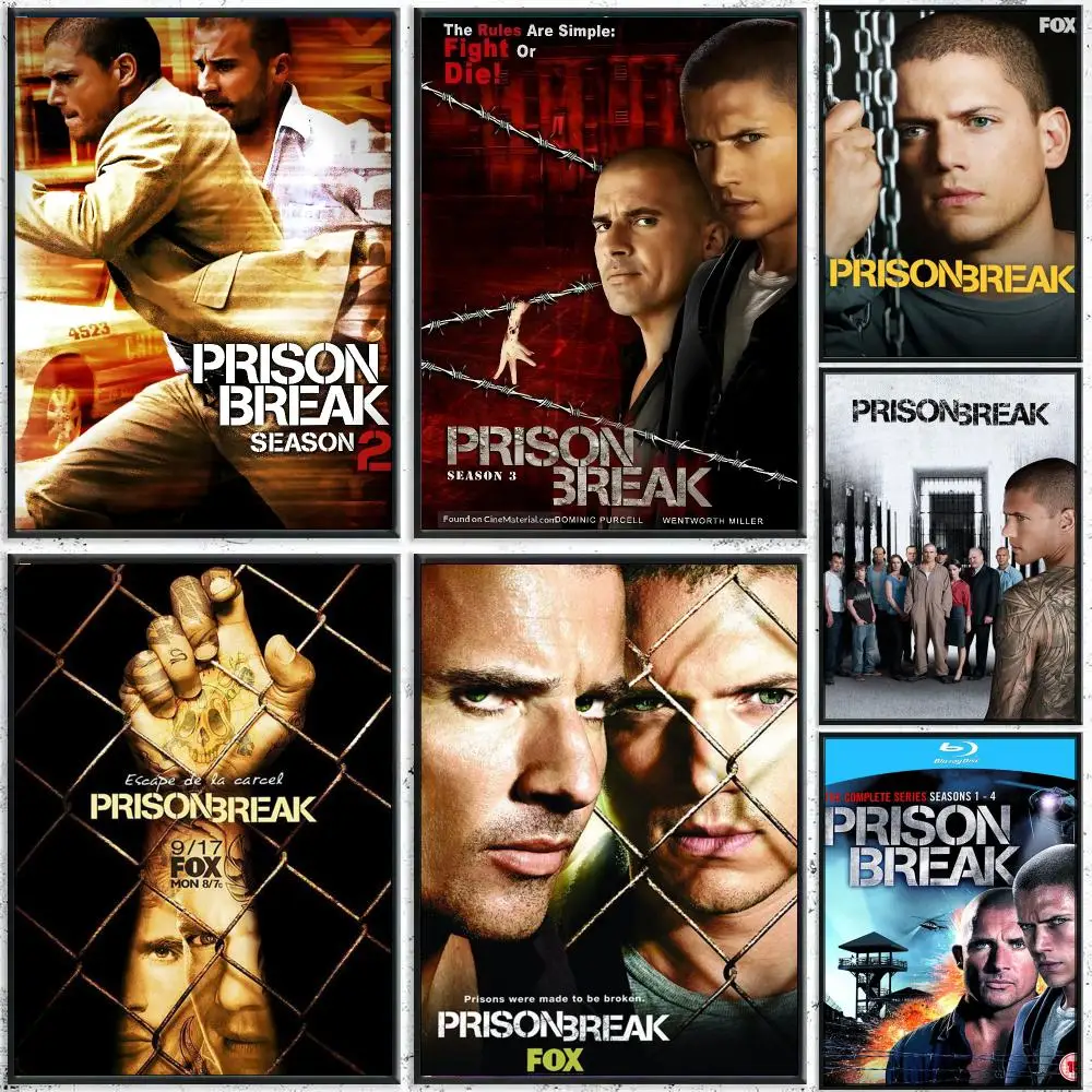 TV P-Prison Break Poster Perfect Sticker Self Adhesive for Office Home Theater Wall Art Decor Fancy Gift