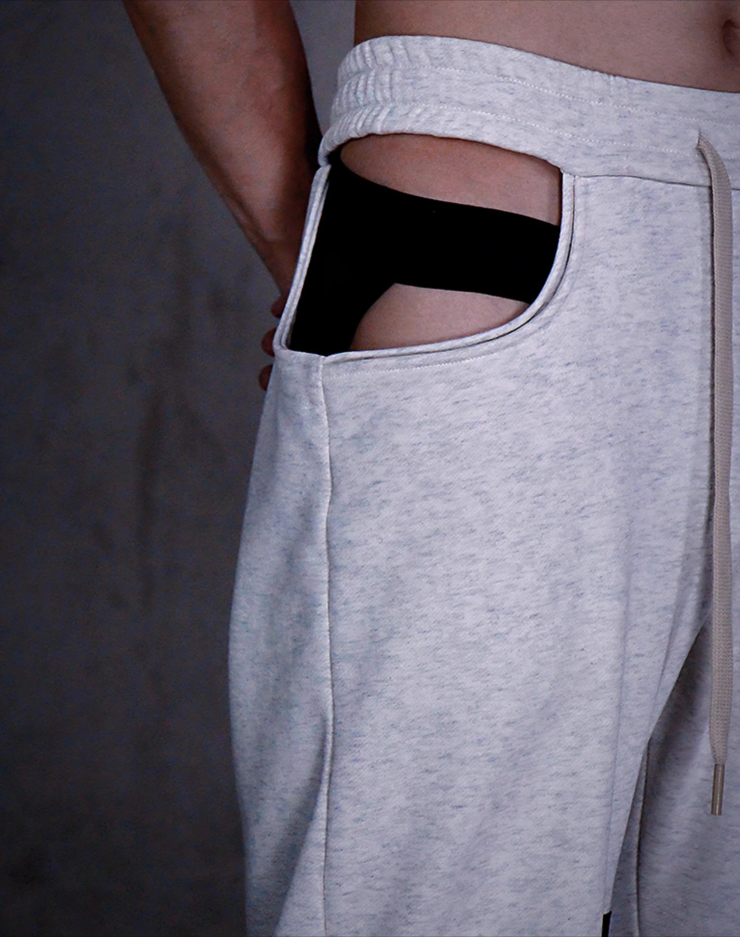 Men's 2025 Summer New Side Waist Hollow Out Sweatpants Men's Fashion Loose Comfort Long Pants Male Chic Contrast Color Trousers