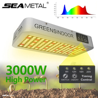 SEAMETAL 3000W LED Grow Light Full Spectrum Indoor Plants Growing Light Tent 8h/12h/16h/20h Timer Auto On/Off Phyto Growth Lamp
