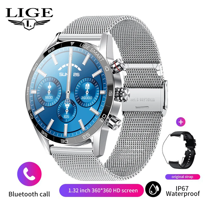 Men's Smartwatch with AMOLED Screen & Bluetooth Connection