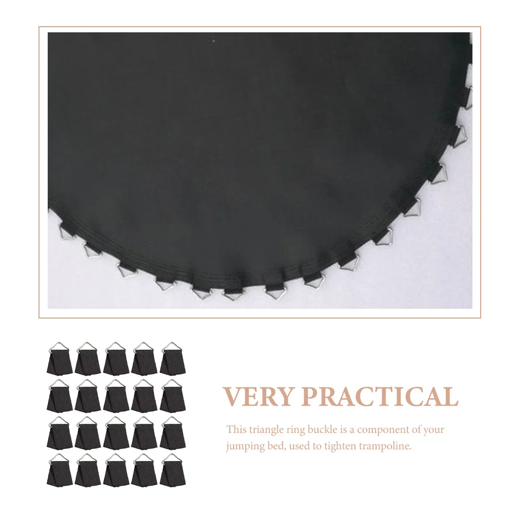 

40 Sets Trampoline Triangle Ring Iron Hooks Replacement Parts Durable Reusable Accessories Sturdy Material Safe Bounce Portable