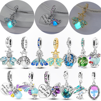 New In Original 925 Sterling Silver Glowing Luminous Firefly Charm Beads Pendant for Bracelet Charm Jewelry For Women DIY