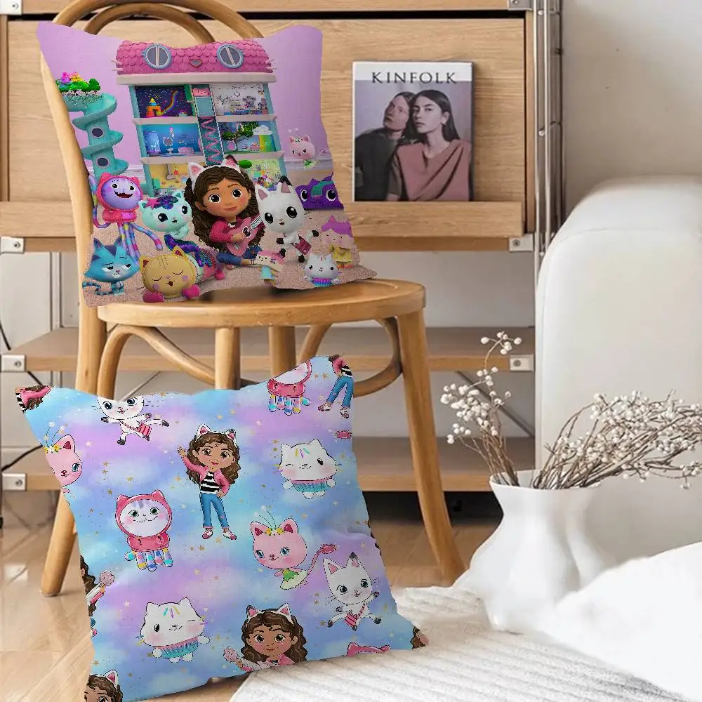 

Cartoon G-Gabbys-Dollhouse Pillow Case Removable Washable Cushion Cover – All-Season Soft Linen