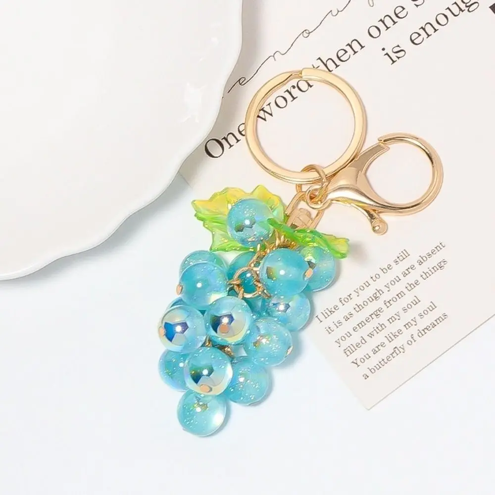 Beaded Design Grape Beaded Keychain Versatile Colorful Bag Hanging Ornament Simulated Fruit Fruit Pendant Keychain Bag Accessory
