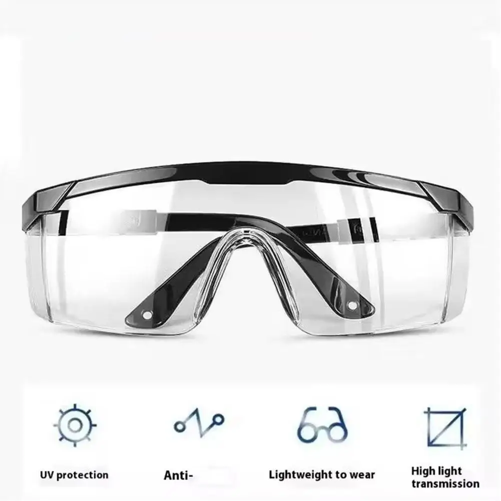

2Pcs Anti Work Safety Glasses Eye Protecting Lab Goggles Protective Industrial Wind Dust Proof Goggles Cycling Glasses