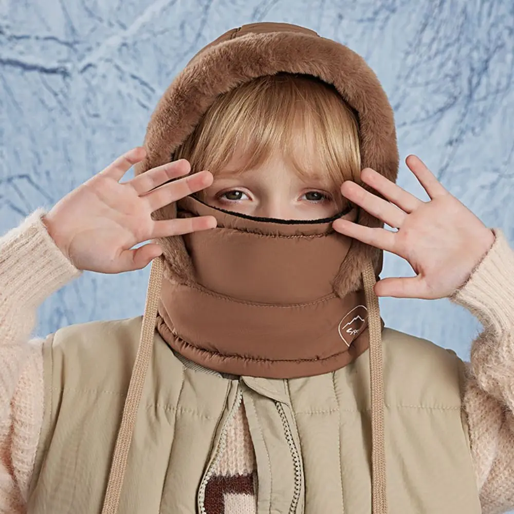 

Keep Warm 3-in-1 Winter Cycling Hat Fleece Lining Cold Resistant Warm Scarf Face Mask Head Cover Velvet Lei Feng Hat Outdoor