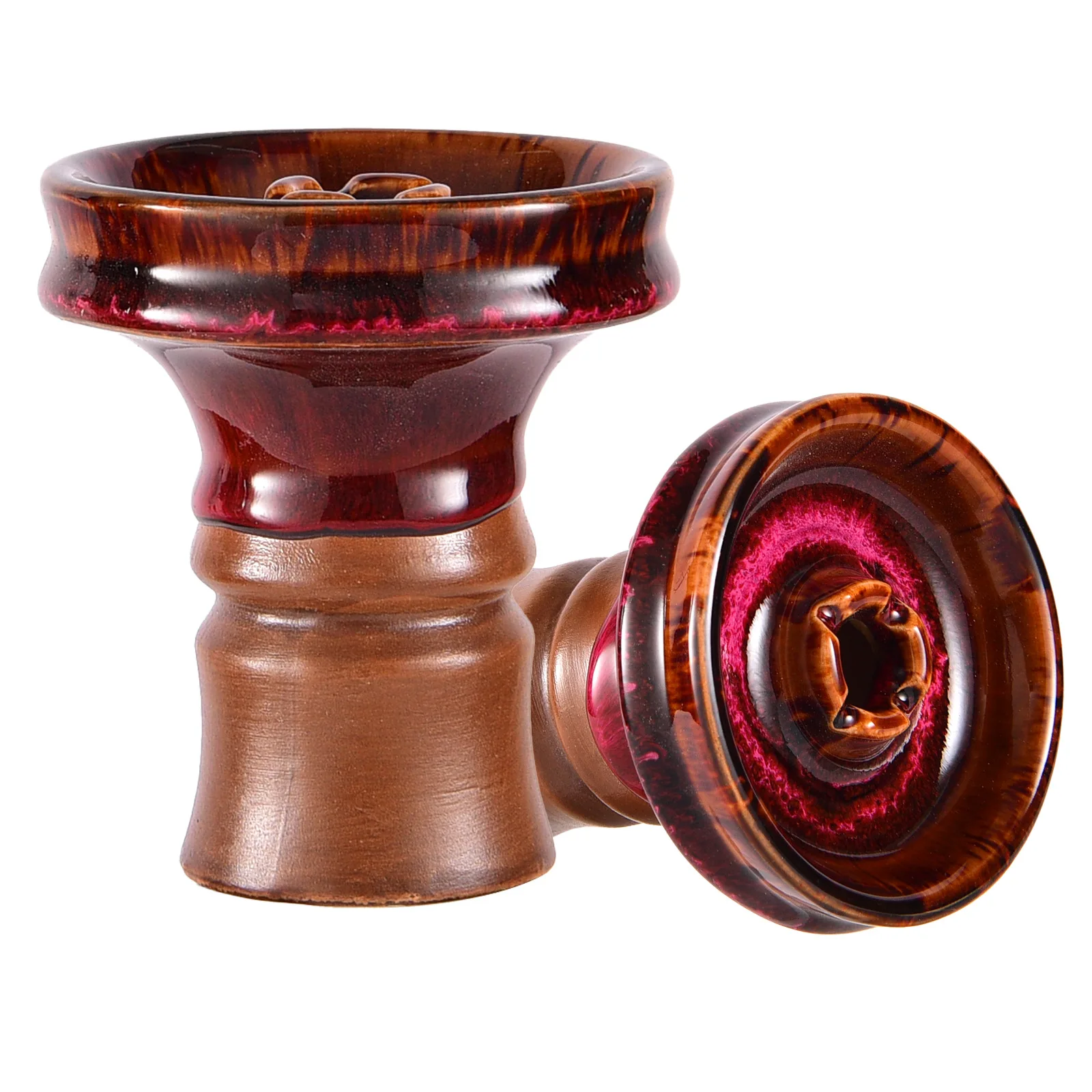 Arabic hookah Russian-style medium-sized multicolored glazed ceramic bowl hookah pipe