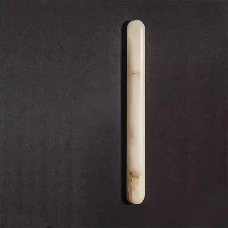 Minimalist Natural Marble Wall Lamp 40/60cm Art Deco Foyer Dining Room Bedroom Bathroom Copper Sconce New Style