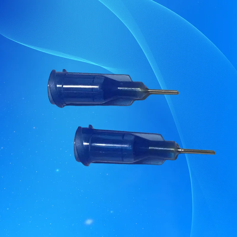 

Высокое качество, гарантия качества, 100 шт., 22 г, 1/4 дюйма, дозирующие винты из нержавеющей стали, иглы синего цвета, наконечники игл для шприца