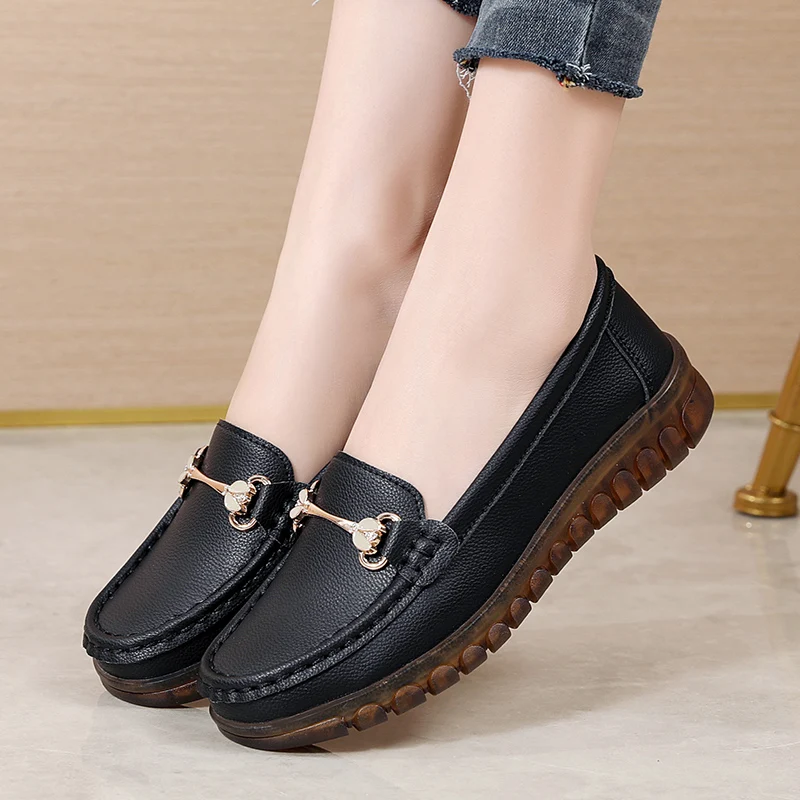 

YRZL Women's Loafers Shoes for Women Comfortable Slip on Woman Shoes Female Loafers Flats Casual Walking Shoe Women Boat Shoes