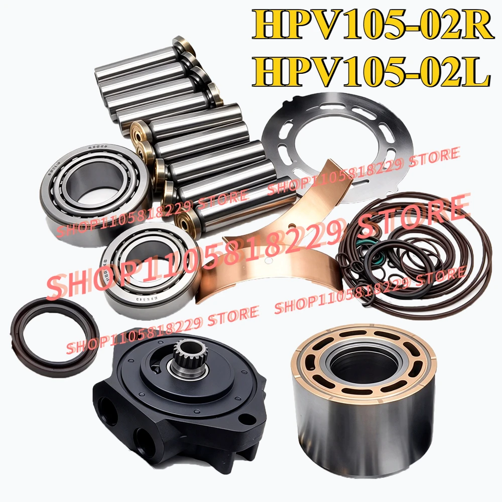 HPV Hydraulic Pump Parts HPV105 Piston Pump Spare Parts HPV105-02R HPV105-02L Repair Kits and Refurbished Parts