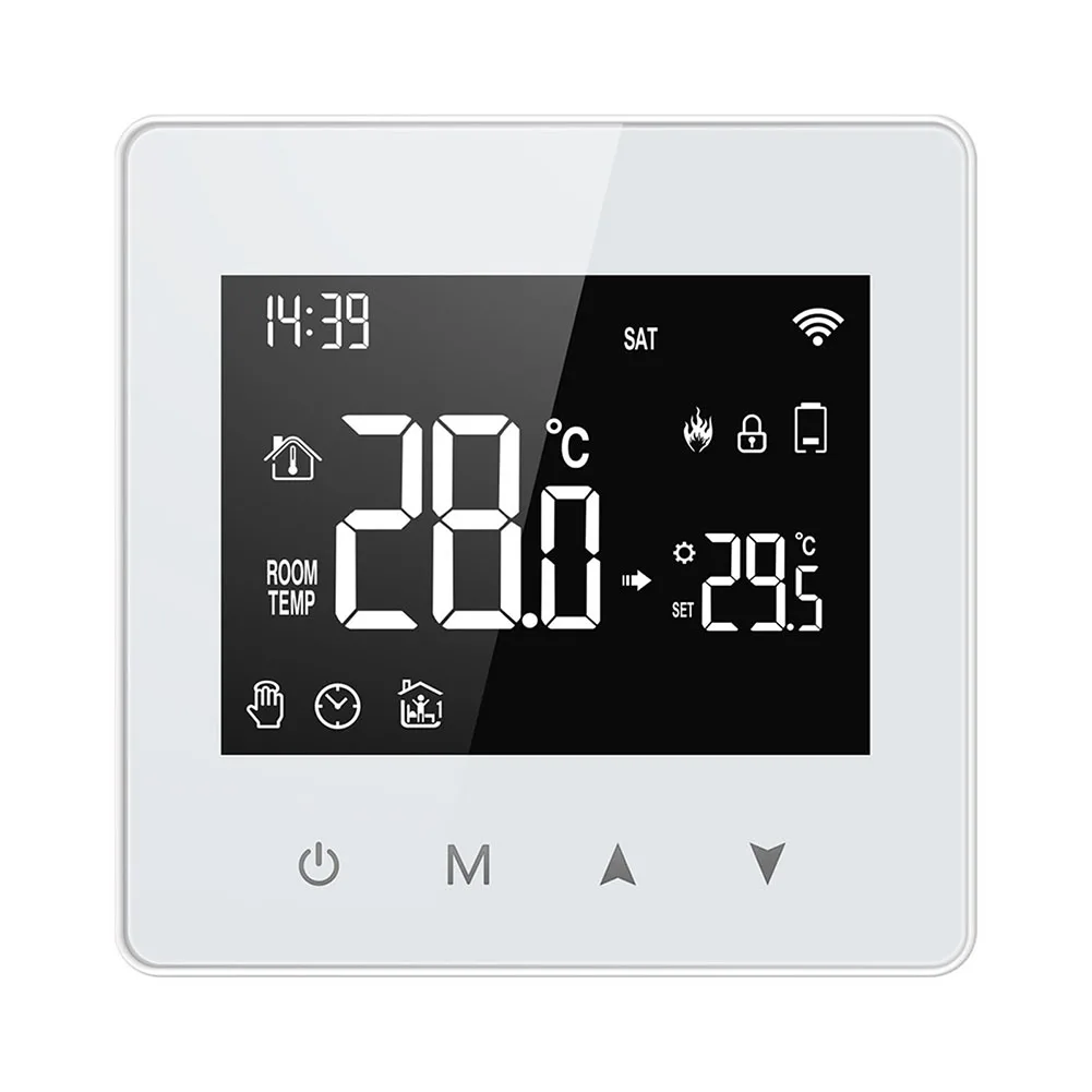 Imagem -03 - Controlador de Temperatura Termostato Wi-fi em Casa Caldeira a Gás Underfloor Digital Powered Bateria