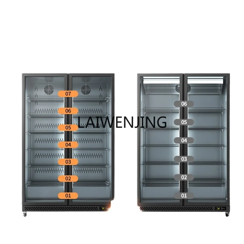 

LYN refrigerated three-door four-door bar beverage freezer commercial refrigerator Internet celebrity beer cabinet