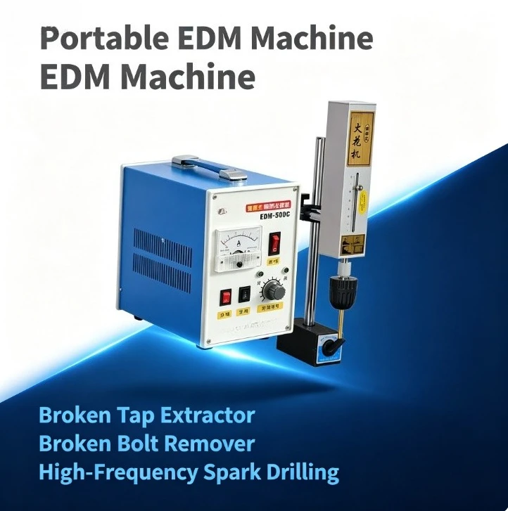 High requency EDM Machine EDM-500C Portable Breaking Tap Electrical Spark Machine Processing Bolts Screws Drill Bits Drill Holes