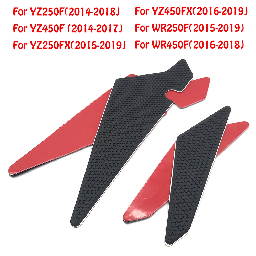 For YAMAHA YZ250F YZ450F YZ250FX YZ450FX WR250F WR450F Motorcycle Anti Slip Sticker Tank Traction Pad Side Knee Grip Protector